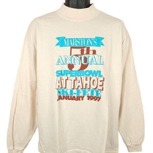 Vintage Lake Tahoe Ski Fete T Shirt Mens Size XL 90s 1997 Marstons Made In USA